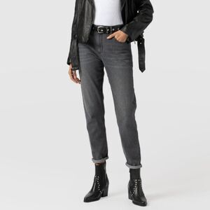 Saint + Sofia Gray Straight Leg Mom Jeans 30 Denim grunge Punk edgy rebellious